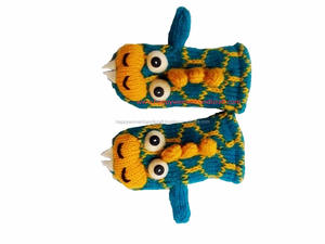 Handmade Traditional Nepalese Design Woolen <b>Mittens</b> Comfortable and Stylish <b>Gloves</b> - Product Image 1