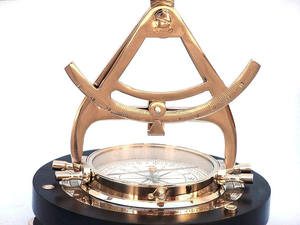 Laiton massif antique Belle boussole Alidade en laiton nautique antique Belle décoration nautique pour la maison Calvin Handicraft - Product Image 3