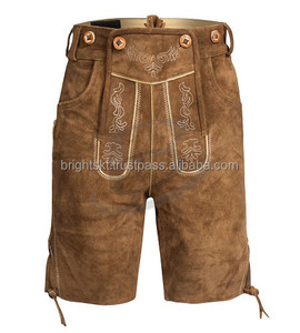 ชุด Lederhosen Oktoberfest สำหรับผู้ชาย,แบบสั้นหรูหราสไตล์บาวาเรียเบียร์เยอรมัน