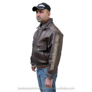 Genuine <b>Leather</b> <b>Men's</b> Brando <b>Jackets</b>-Eco-Friendly Thick Streetwear - Product Image 2