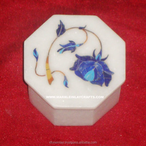 Marble Inlay Jewellery Boxes, Handmade Stone Inlay <b>Box</b> - Product Image 1
