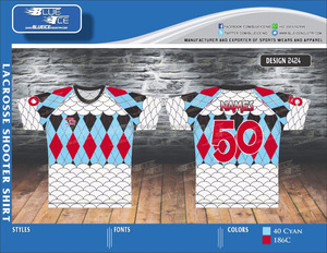 Camiseta de Lacrosse con Efecto 3D, Fabricante de Ropa Deportiva Personalizada, Nombre Personalizado | |   Corte Automatizado de Números y Diseños - Product Image 3