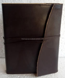 Venta al por mayor hecho a mano vintage negro puntada Correa cierre cuero diario - Product Image 1