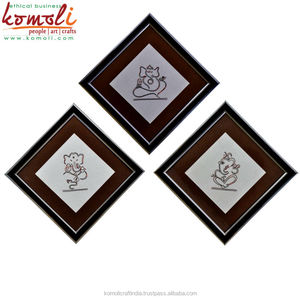 Hot Sale Ethnic Indian Wall Art Custom Metal Krishna Mural with <b>Painting</b> <b>Frame</b> - Product Image 6