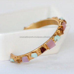 สร้อยข้อมือและกำไล925เงิน925สไตล์วินเทจอัญมณีซิทรีนหยาบโอปอล druzy Amazonite สีชมพูสำหรับเป็นของขวัญ - Product Image 3