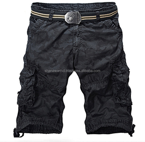 Shorts cargo pour hommes, style décontracté d'été, grande taille, anti-froissement, imperméable, séchage rapide, tissu Oxford, polyester/coton - Product Image 5