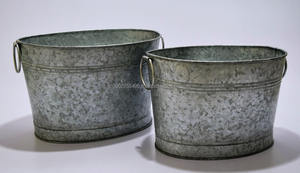 Enfriador de Vino de Metal Estilo Americano Rústico Grande Personalizado, Cubetas para Bebidas de Lámina de Hierro para Mostrador, Marca IHA para Restaurante, Bar, Fiesta - Product Image 3