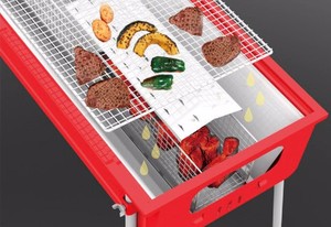 Barbecue japonais sans fumée et en acier, gril avec effet de radiation fabriqué au japon - Product Image 3