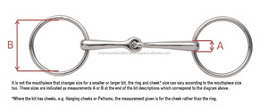 Shemax Horse <b>Equestrian</b> Wholesale All Color Available High Quality Bevel / Wilkie Horse Bit With Copper Lozenge 4.5" 6" - Product Image 3