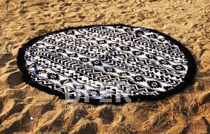 Fabriqué en Turquie 150 cm Roundie Serviette de plage avec glands de l'usine, Australian the beach people roundie Roundie Woven - Product Image 3