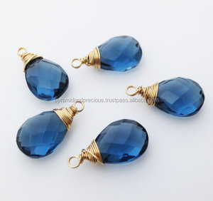 Подвеска из серебра 925 пробы с голубым топазом - Product Image 2