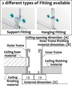 ประตูตรวจสอบเพดานอลูมิเนียมติดตั้งง่าย ผลิตในญี่ปุ่น - Product Image 4
