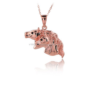 14K <b>Solid</b> <b>Gold</b> Horse <b>Pendant</b> Necklace Animal Necklace Fine Jewellery for Women Made in Turkey - Product Image 2
