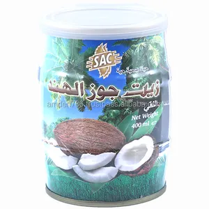 Coconut Oil 400ml tin packed sealed High Quality Skin Care Hair Care All Purpose Customized Packing