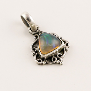 925จี้อัญมณีโอปอลธรรมชาติเงินสเตอร์ลิงเครื่องประดับเงินโบราณพร้อมของขวัญโอปอลที่สวยงามจากผู้จำหน่ายที่เชื่อถือได้ - Product Image 1