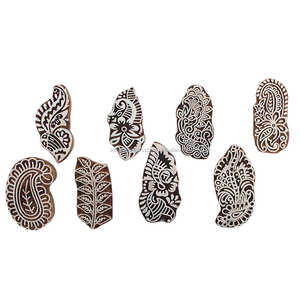 Handmade Mix Floral <b>Wooden</b> Canvas Printing <b>Blocks</b> <b>Wooden</b> <b>Building</b> <b>Blocks</b> Set - Product Image 1