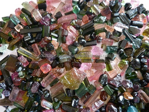 Tourmaline naturelle brute, pierres précieuses en vrac, couleurs mélangées |   Origine indienne |   Non chauffé |   Coscatlexports DS1A0480 - Product Image 3