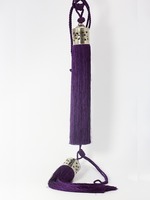 Attache-rideau décorative marocaine en corde à franges, style oriental, faite à la main, tissée à la main, en nickel argenté, vente en gros, garniture à franges douces, 55 cm