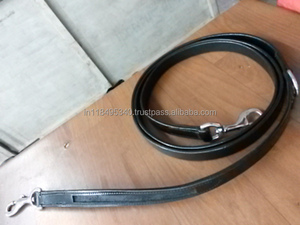 Collier de chien en cuir véritable de haute qualité de luxe en laiton lourd en métal Double pince à pression à dégagement rapide solide vide harnais pour animaux de compagnie Rivet - Product Image 3