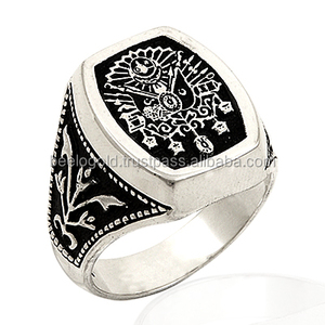 925K Sterling Silver Dell'impero Ottomano Uomini Anello