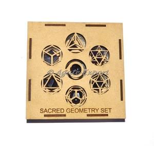 Conjunto de amatista geométrica con caja de regalo cuadrada - Product Image 1