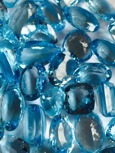 พลอยบุษราคัมสีฟ้าธรรมชาติที่มีคุณภาพสูงอัญมณีหลวม400.00CTS สำหรับทำเครื่องประดับทำแหวนแฮนด์เมด - Product Image 4