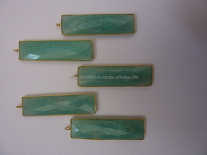 Conector de barra de amazonita de Plata de Ley 925, colgante de joyería fina chapada en oro, piedra principal de ónix, joyería de moda cristiana para fiestas - Product Image 4