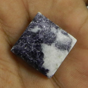 19มม.ธรรมชาติ Lepidolite อัญมณี3.55กรัม Cushion สแควร์ Cabochon อัญมณี IG0297 - Product Image 1