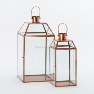 Linterna Hexagonal de cobre brillante, diseño tradicional, calidad asegurada, para decoración de bodas, precios bajos, de los compradores de la India - Product Image 1