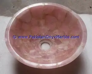 Coleção de pias onyx basins de luxo rosa