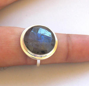 Sterling <b>Silver</b> Labradorite Natural Multi Gemstone Handmade Jewelry <b>for</b> <b>Men</b> Turkish Flower Birthstone Boho <b>Ring</b> - Product Image 2