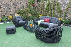 Juego de sofás de ratán PE de estilo moderno, muebles de jardín de polietileno para exteriores, Hotel, Villa, sala de estar, marco de aluminio de estilo de ocio - Product Image 3