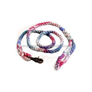 Custom Pet Leash Design Popular Handmade Premium Softly Padded Braided Cotton Rope <b>Dog</b> Leashes for <b>Dogs</b> - Product Image 3