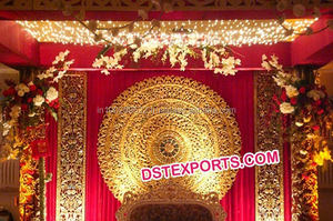 Wedding Stage Candle Backdrops Latest Wedding Stage <b>Decoration</b> Candle <b>Wall</b> Indian Wedding Backdrop Candle <b>Walls</b> - Product Image 3