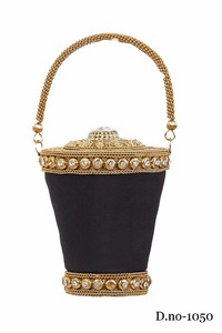 Vif fait à la main 1049 métal pochette sacs de soirée pour dames or argent perlé pierre travail mariée sac à main épaule chaîne sangle rabat - Product Image 4