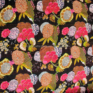 Fruit Print Tropicana Kantha Funda de cama Tropical Kantha Edredón - Product Image 2