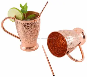 Canecas 100% de cobre liso moscow mule, canecas de cobre puro, produto ideal para vodka e moscow