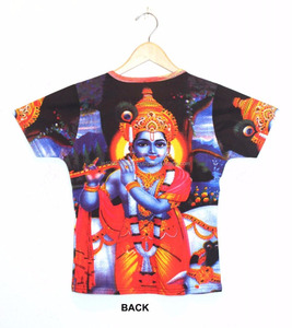 เทพเจ้าฮินดูพระเจ้าพระเจ้ากฤษณะพระวิษณุ Govinda Gopala เสื้ออินเดีย Om เสื้อ TeeTshirt ฮิปปี้ Dj Art เสื้อยืด M / L / Xl - Product Image 2