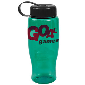 USA Made 27 oz Transparent Sports <b>Bottle</b> With Tethered Lid - BPA/BPS-free, comes with your logo - Product Image 5