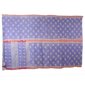 Kantha ผ้านวม gudari GD082ผ้าฝ้ายหนักเย็บด้วยมือกลับด้านได้ผ้าห่มส่าหรีเก่าแบบอินเดียพร้อมแผ่นปะโรงแรม - Product Image 3