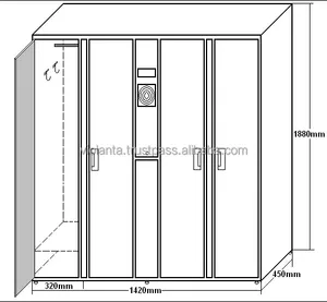 Coin/card operated electronic lockers for sale from manufacturer