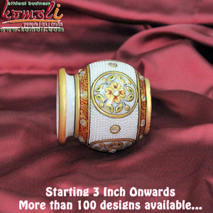 Marble Decorated Kalash Lota Gift Items Indian Wedding Favors Wholesale - Product Image 3