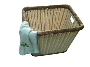 hand weaved graceful and durable washable PP rattan laundry basket
