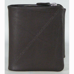 กระเป๋าสตางค์นักขี่จักรยานหนังแท้หนังวัวปรับแต่งโลโก้ซิปสั้นโพลีเอสเตอร์ Unisex สีที่กำหนดเอง - Product Image 5