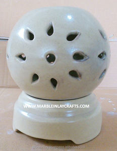 โคมไฟเทียนหินสบู่สีขาวสวยงาม - Product Image 1