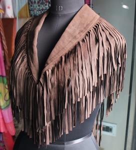 Chaqueta de Mujer de Gamuza con Flecos Hecha a Mano, Estilo Occidental Vintage, Nueva Moda, Chaqueta de Mujer de Gamuza 100% Cuero Genuino, Colección Moto - Product Image 1