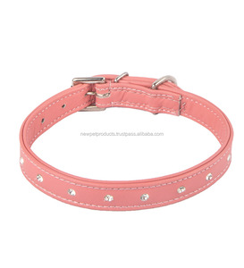 ปลอกคอสัตว์เลี้ยงแท้ปรับได้สะดวกสบายคุณภาพสูงทําด้วยมือหนังสุนัขปกด้วยหัวเข็มขัดเงินและ D-แหวนสําหรับสัตว์เลี้ยง - Product Image 5