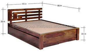 <b>Modern</b> Natural Rosewood Queen Size <b>Bed</b> with Storage Latest Wall <b>Bed</b> Design for Home or Hotel Furniture - Product Image 2