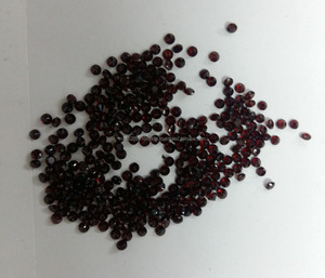 พลอยโกเมนธรรมชาติที่ดีที่สุดอัญมณีหลวมสีแดงเข้มรูปทรงกลมมีรูปร่างและขนาด - Product Image 2