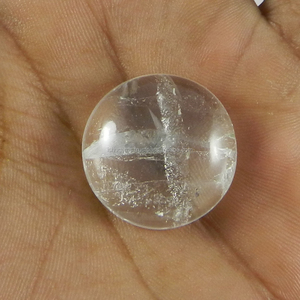 7,50 g de cristal de quartz naturel, cabochon rond de 24 mm, pierre précieuse pour bijoux - Product Image 3